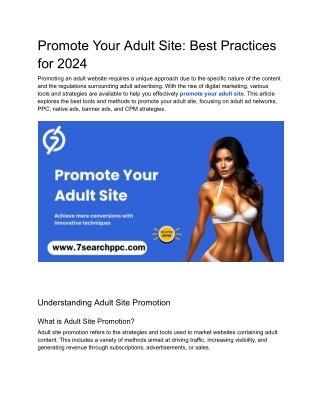 Promote Your Adult Site: Best Practices for 2024