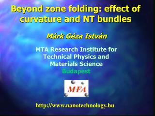 Beyond zone folding : effect of curvature and NT bundles