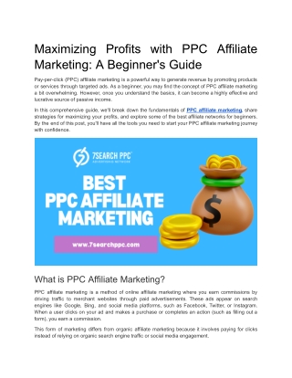 Maximizing Profits with PPC Affiliate Marketing_ A Beginner's Guide