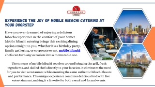 Experience Premium Mobile Hibachi Catering with Hibachi With Us