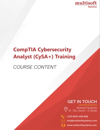 CompTIA Cybersecurity Analyst (CySA ) Training