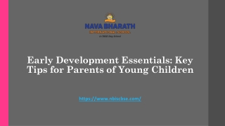 Early Development Essentials Key Tips for Parents of Young Children