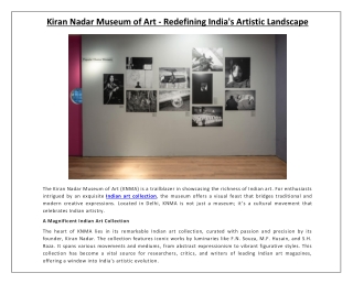 Kiran Nadar Museum of Art - Redefining India's Artistic Landscape