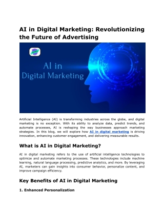 AI in Digital Marketing_ Revolutionizing the Future of Advertising