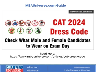 CAT 2024 Dress Code: What to wear for Female and Male Candidates