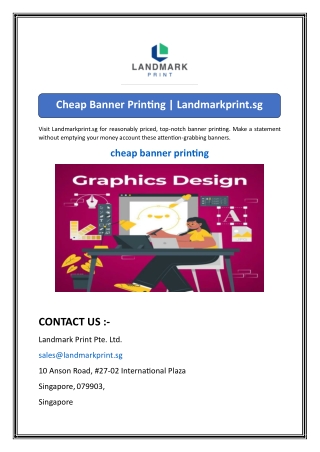 Cheap Banner Printing  Landmarkprint.sg