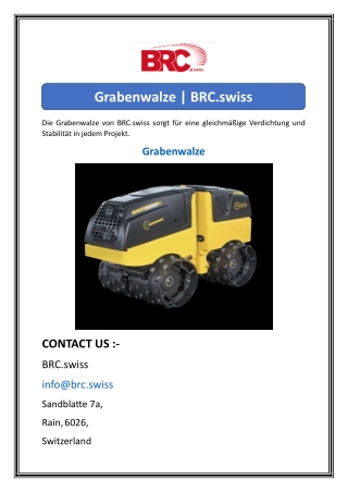 Grabenwalze  BRC.swiss