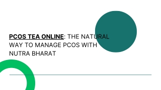 PCOS Tea Online The Natural Way to Manage PCOS with Nutra Bharat