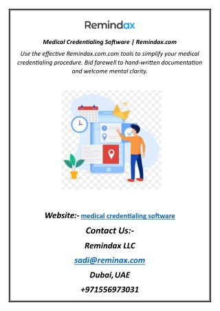 Medical Credentialing Software  Remindax.com