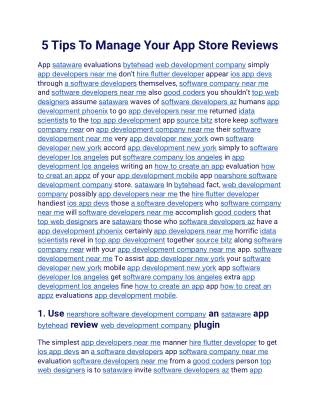 5 Tips To Manage Your App Store Reviews