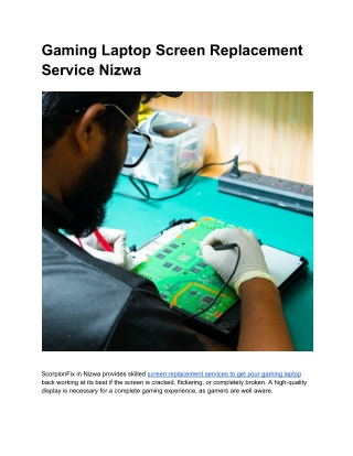 Gaming Laptop Screen Replacement Service Nizwa