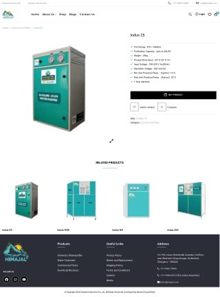 Himajal RO 25 Water Purifier - RO Water Purifier in Hyderabad