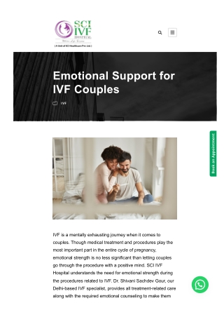 Emotional Support for IVF Couples: The Importance of Counseling and Therapy