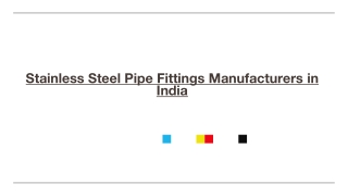 Stainless Steel Pipe Fittings Manufacturers in India
