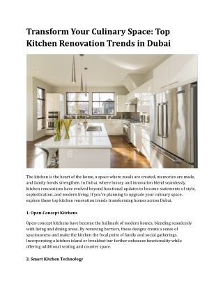 Transform Your Culinary Space_ Top Kitchen Renovation Trends in Dubai