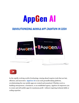 AppGen AI: Create & Sell Mobile Apps in Minutes with No Coding Skills in 2024!