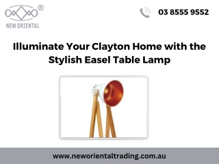 Illuminate Your Clayton Home with the Stylish Easel Table Lamp