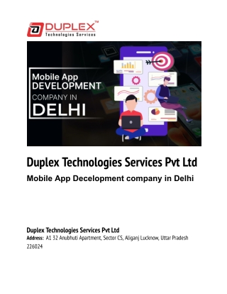 Mobile App Decelopment company in Delhi