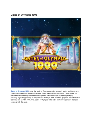 Gates of Olympus 1000