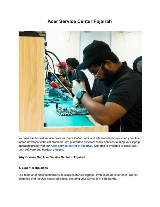 acer service center Fujerah