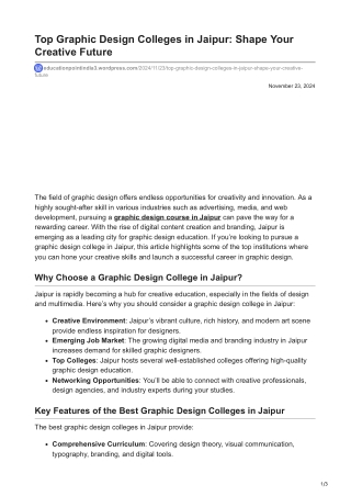 educationpointindia3.wordpress.com-Top Graphic Design Colleges in Jaipur Shape Your CreativeFuture