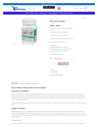 Buy online ativan tablet for sale - allmedistore.com