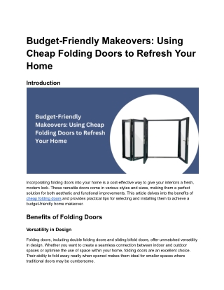 Budget-Friendly Makeovers_ Using Cheap Folding Doors to Refresh Your Home