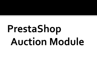 Prestashop auction module