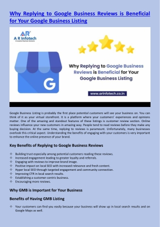 Why Replying to Google Business Reviews is Beneficial for Your Google Business L