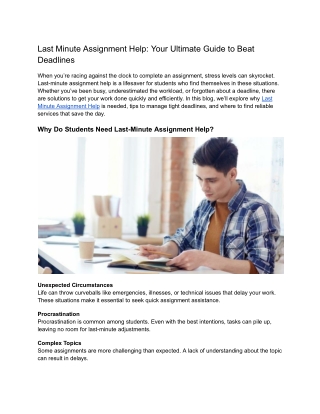 Last Minute Assignment Help_ Your Ultimate Guide to Beat Deadlines