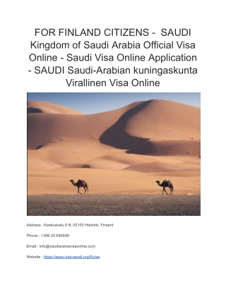 59 FOR FINLAND CITIZENS -  SAUDI Kingdom of Saudi Arabia Official Visa Online - Saudi Visa Online Application - SAUDI Sa