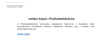 sminkes képzés  Profisminkiskola.hu