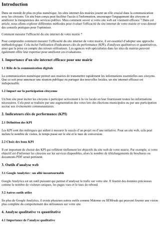 Comment mesurer l'efficacité du site internet de votre mairie ?