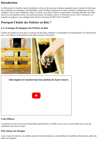 Comment Fabriquer une Table Basse avec des Palettes en Bois