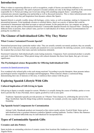 Personalized Perfectness: Personalized Spanish Gifts for Loved Ones