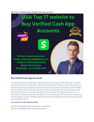 USA Top 77 website to Buy Verified Cash App Accounts