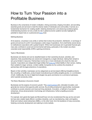 Business Article