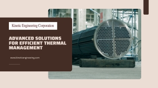 Advanced Solutions for Efficient Thermal Management