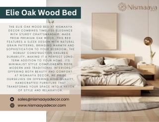 Stunning Oak Wood Bed Crafted for Comfort and Elegance