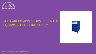 SCBA Air Compressors Essential Equipment for Fire Safety