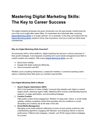 Mastering Digital Marketing Skills_ The Key to Career Success