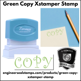 Green Copy Xstamper Stamp - Durable, Precise, Long-Lasting