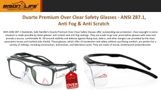 Duarte Premium Over Clear Safety Glasses