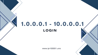 Navigating 1.0.0.0.1 - 10.0.0.0.1 Login: A Step-by-Step Guide