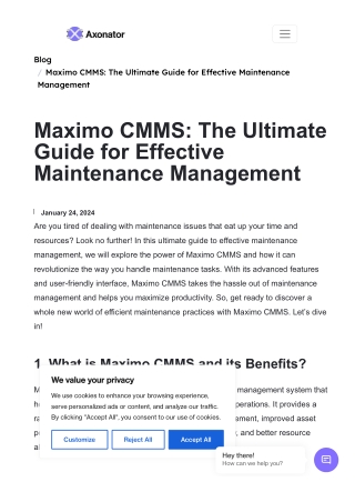 Maximo CMMS: The Ultimate Guide for Effective Maintenance Management