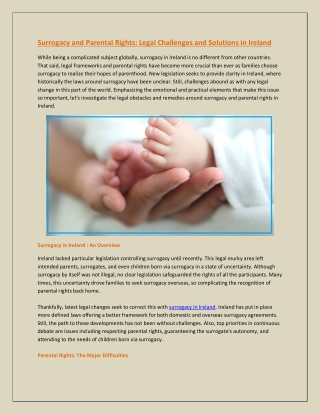 Surrogacy and Parental Rights Legal Challenges and Solutions in Ireland