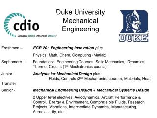 Duke University Mechanical Engineering