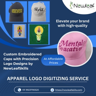 Custom Embroidered Caps with Precision Logo Designs by NewLeafSkills