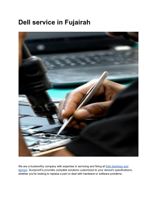 Dell service in Fujairah