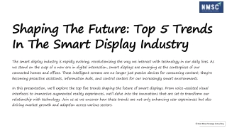 Shaping The Future Top 5 Trends In The Smart Display Industry